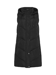 M&Co Black Borg Lined Hooded Gilet - Image 5 of 5
