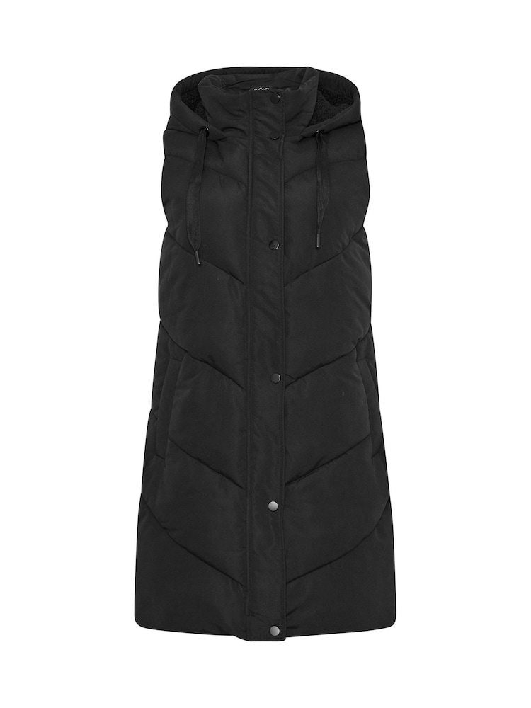 M&Co Black Borg Lined Hooded Gilet - Image 5 of 5