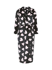 Yours Curve Black Hooded Maxi Robe - Image 5 of 5