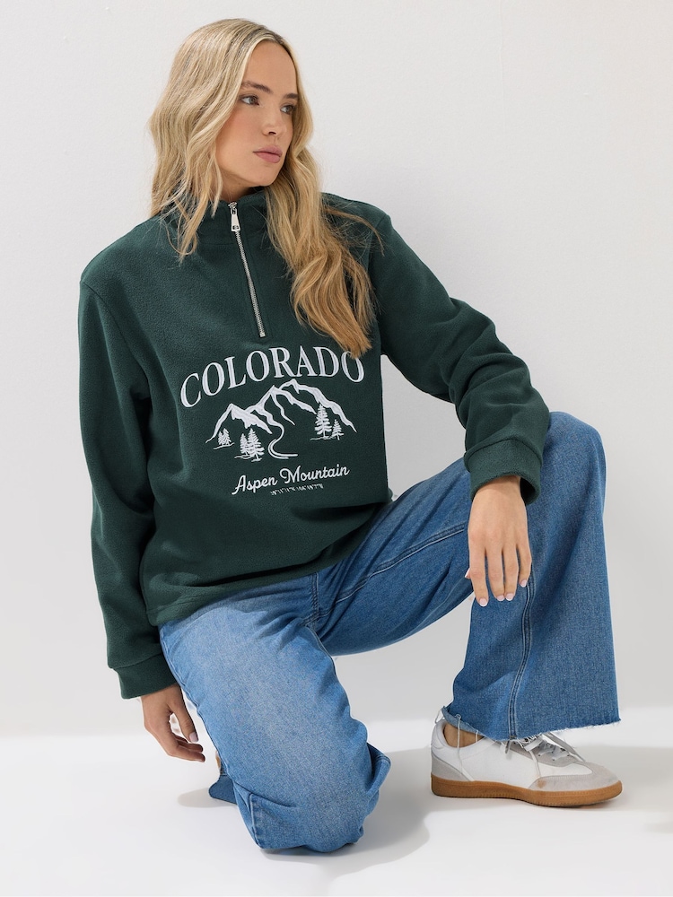 Long Tall Sally Green Colorado Micro Fleece - Image 1 of 5 Long Tall Sally Green Colorado Micro Fleece - Image 1 of 5
