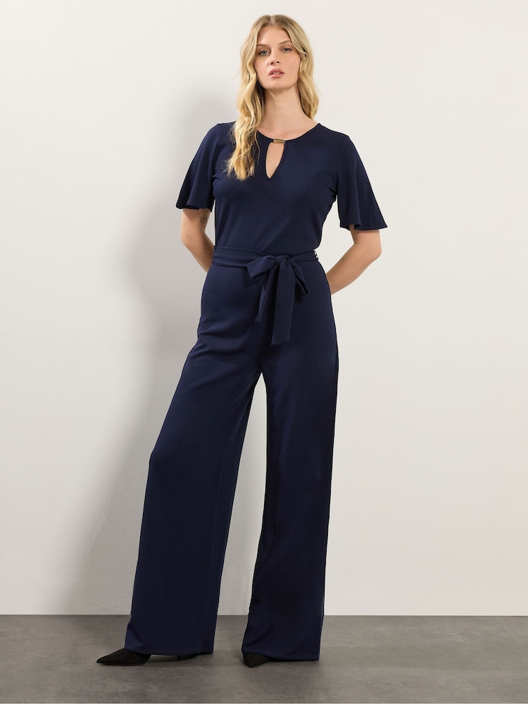 Long Tall Sally Blue Keyhole Jumpsuit - Image 1 of 5
