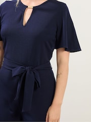 Long Tall Sally Blue Keyhole Jumpsuit - Image 4 of 5