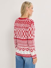 Long Tall Sally Red Fairisle Jumper - Image 3 of 5