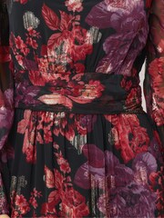Long Tall Sally Black Jacquard Maxi Tiered Dress - Image 4 of 5