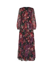 Long Tall Sally Black Jacquard Maxi Tiered Dress - Image 5 of 5