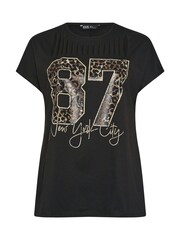 Yours Curve Black Laser Cut Top - Image 5 of 5