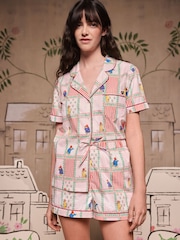 Cath Kidston Pink Paddington Patchwork Cotton Short Sleeve Pyjamas Set - Image 6 of 14