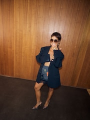 Never Fully Dressed Blue Poppy Mini Maeva Skirt - Image 1 of 7