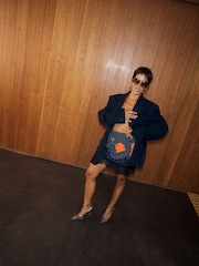 Never Fully Dressed Blue Poppy Mini Maeva Skirt - Image 2 of 7