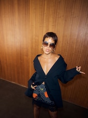 Never Fully Dressed Blue Poppy Mini Maeva Skirt - Image 7 of 7