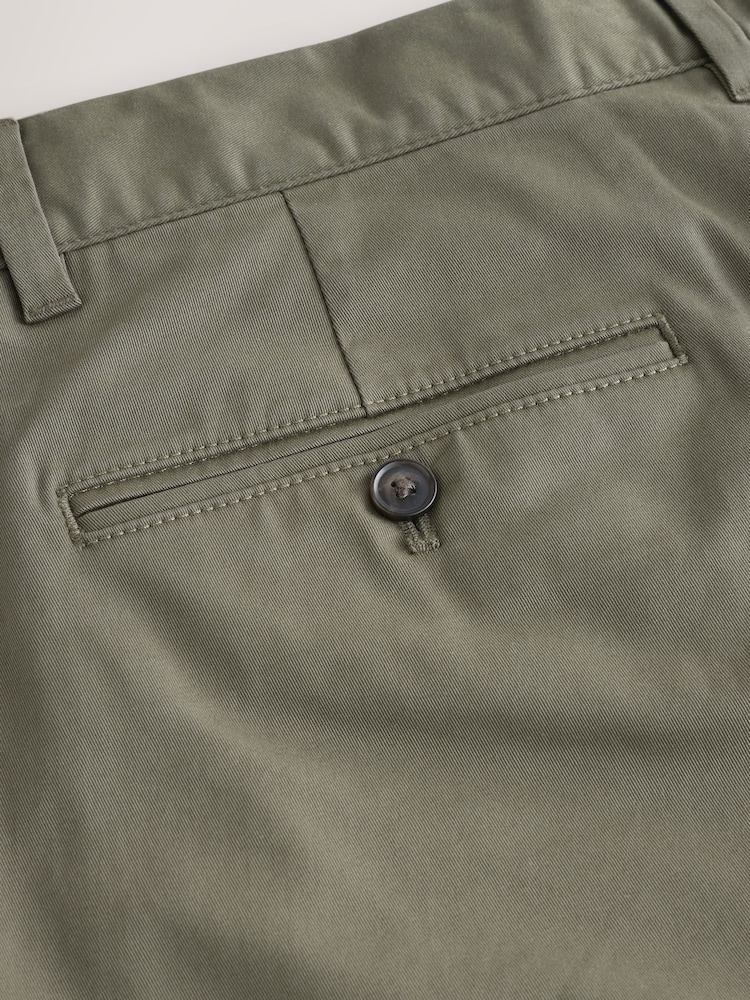 Khaki Green Skinny Fit Cotton Rich Stretch Chinos - Image 10 of 10