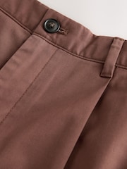Rust Brown Regular Tapered Fit Cotton Rich Stretch Chinos - Image 10 of 11
