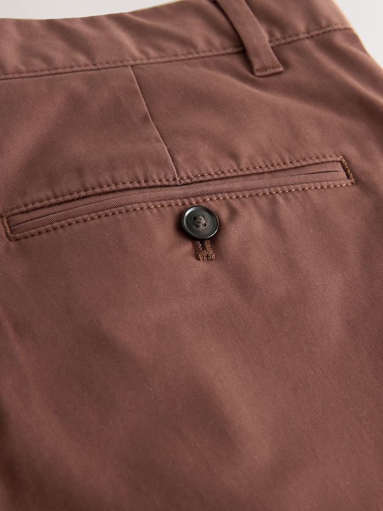 Rust Brown Regular Tapered Fit Cotton Rich Stretch Chinos - Image 11 of 11