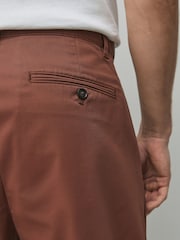 Rust Brown Regular Tapered Fit Cotton Rich Stretch Chinos - Image 5 of 11