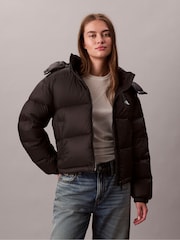 Calvin Klein Black Short Down Puffer Jacket - Image 1 of 6