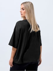 Yours Curve Black Limited Fortune Card T-Shirt - Image 2 of 5