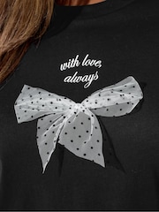 Yours Curve Limited Organza Bow T-Shirt - Imagem 4 de 5