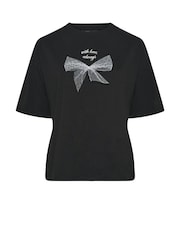 Yours Curve Limited Organza Bow T-Shirt - Imagem 5 de 5