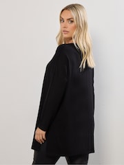 Yours Curve Matte Black Long Sleeve Novelty T-Shirt - Image 3 of 5