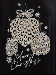 Yours Curve Matte Black Long Sleeve Novelty T-Shirt - Image 4 of 5