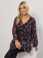 Yours Curve Mesh A Line Balloon Blouse - Slika 1 iz 6