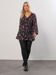 Yours Curve Mesh A Line Balloon Blouse - Slika 3 iz 6