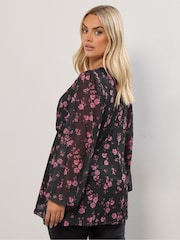 Yours Curve Mesh A Line Balloon Blouse - Slika 4 iz 6