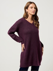 M&Co Red V-Neck Tunic - Image 1 of 5