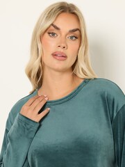 Yours Curve Green Super Luxe Pyjamas Set - Image 4 of 6
