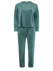 Yours Curve Green Super Luxe Pyjamas Set - Image 6 of 6