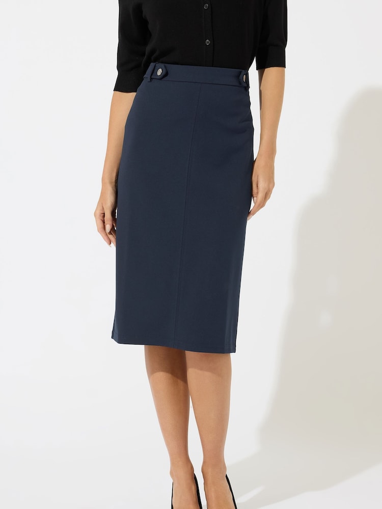M&Co Blue Tailored Pencil Skirt - Image 1 of 5