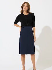 M&Co Blue Tailored Pencil Skirt - Image 2 of 5