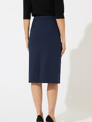 M&Co Blue Tailored Pencil Skirt - Image 3 of 5