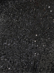 Yours Curve Black Sequin Swing Top - Image 6 of 6