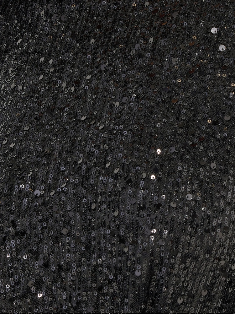 Yours Curve Black Sequin Swing Top - Image 6 of 6