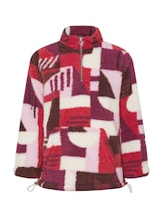 Yours Curve Red Sherpa Borg Fleece - Image 5 of 5