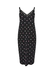 Yours Curve Black Soft Touch Midaxi Chemise - Image 5 of 5