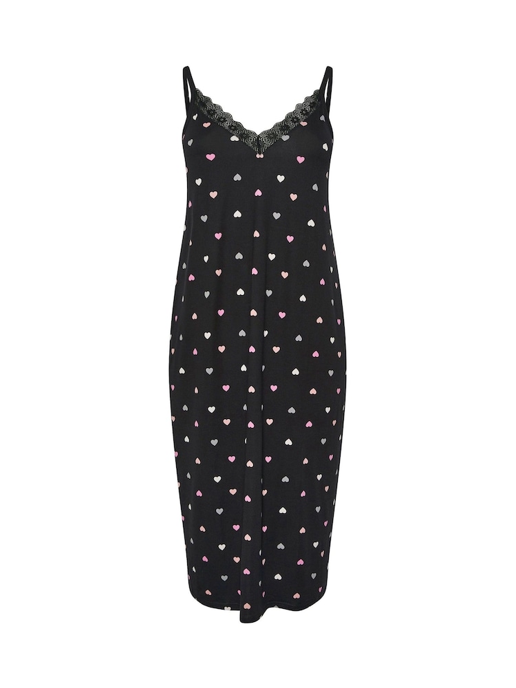 Yours Curve Black Soft Touch Midaxi Chemise - Image 5 of 5