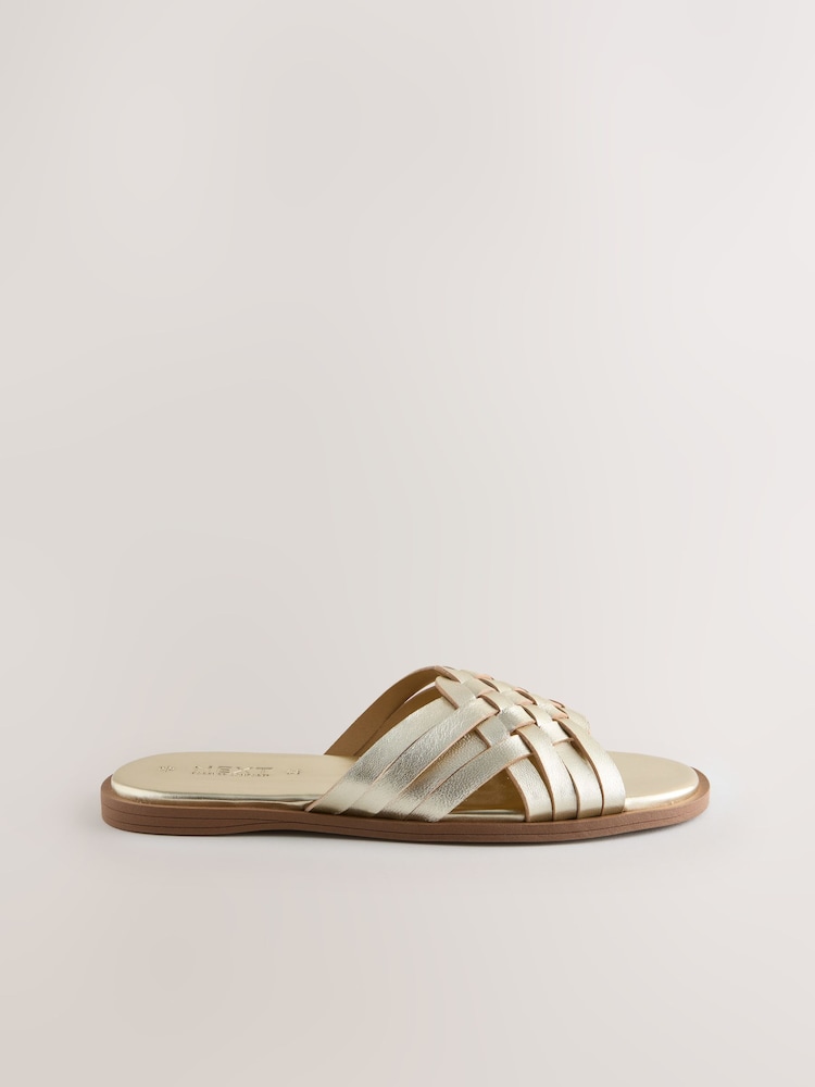 Gold Forever Comfort® Weave Mule Sandals - Image 2 of 5