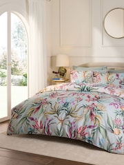 Natural Cotton Nautical Sea Duvet Cover and Pillowcase Set - Image 1 of 4