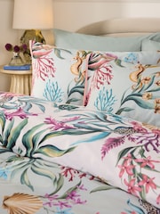 Natural Cotton Nautical Sea Duvet Cover and Pillowcase Set - Image 2 of 4