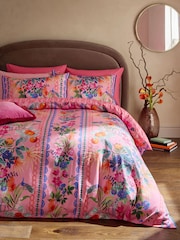 Rio Floral 200TC Cotton Duvet Cover and Pillowcase Set - 5න් 1 වන රූපය