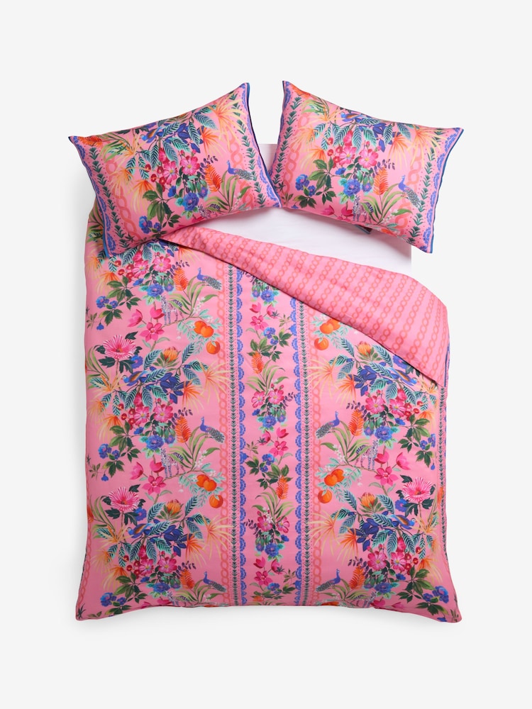 Rio Floral 200TC Cotton Duvet Cover and Pillowcase Set - 5න් 5 වන රූපය