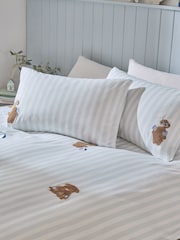 Blue Cotton Tufted Hamish at the Beach Duvet Cover and Pillowcase Set - Image 2 of 4