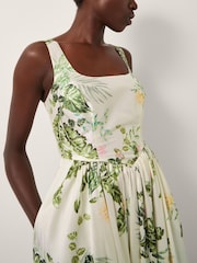 Monsoon Cream Sicily Fit and Flare Midi Dress - Image 3 of 5
