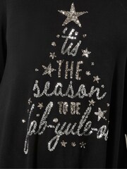 Evans Long Sleeve Christmas Tree Black T-Shirt - Image 5 of 5