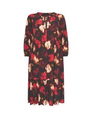Evans Blurred Floral Black Dress - صورة 5 من 5