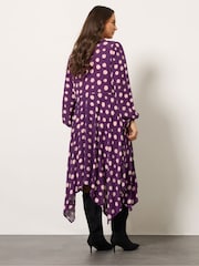 Evans Purple Pink Hanky Hem Dress - Image 3 of 5