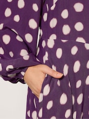 Evans Purple Pink Hanky Hem Dress - Image 4 of 5