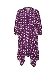 Evans Purple Pink Hanky Hem Dress - Image 5 of 5